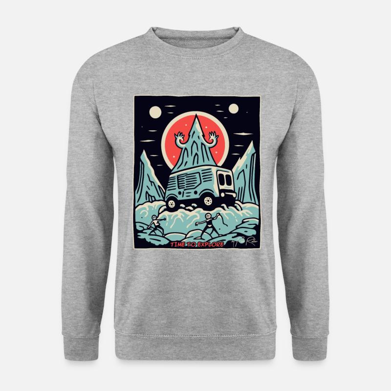 Time to explore - Unisex Sweatshirt - salt & pepper