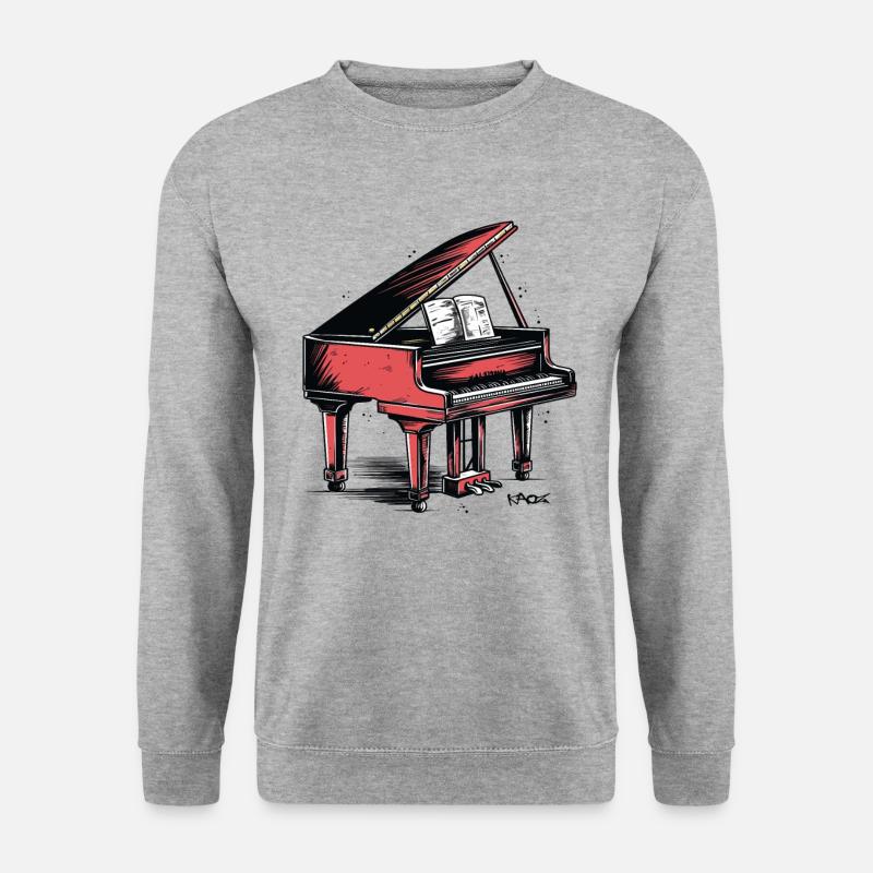 Das Klavier - Unisex Pullover - Weißgrau meliert