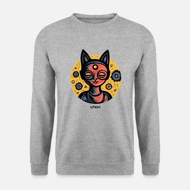 Hasen Mädchen-Meditations-Yoga - Unisex Pullover - Weißgrau meliert