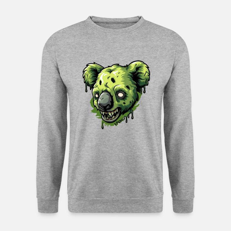 Zombie Koala - Unisex Pullover - Weißgrau meliert