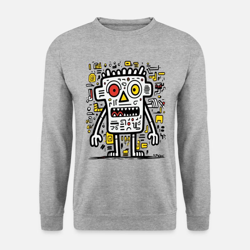 Abstract Funny Pop Art -- Monster - Unisex Sweatshirt - salt & pepper