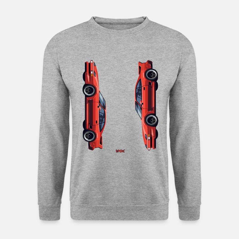 Design von Retro-amerikanischem Sportwagen Auto - Unisex Pullover - Weißgrau meliert