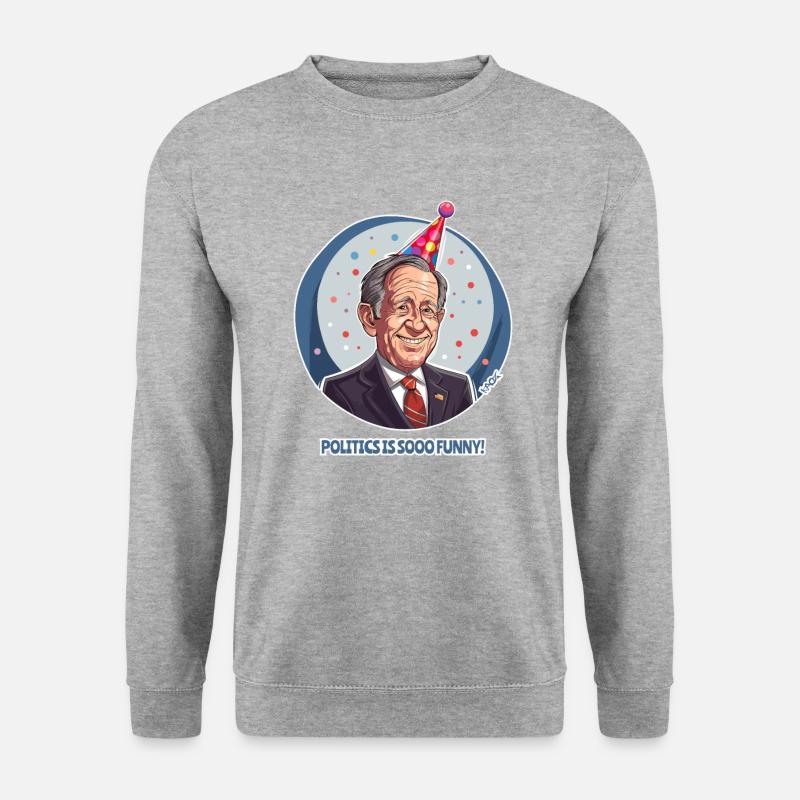 Politik ist so lustig - Unisex Pullover - Weißgrau meliert