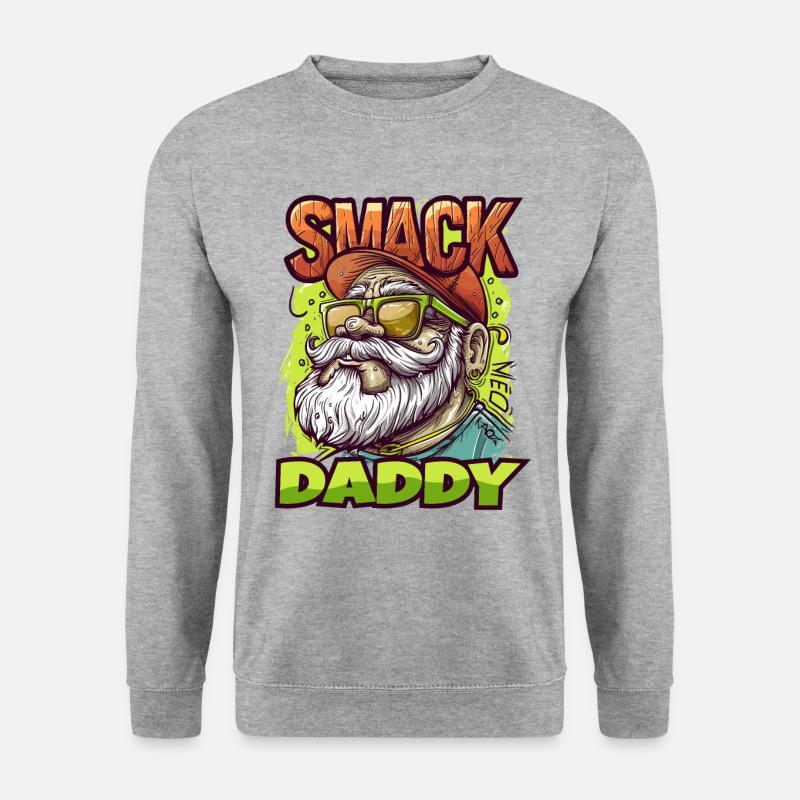 Smack Daddy - Unisex Pullover - Weißgrau meliert