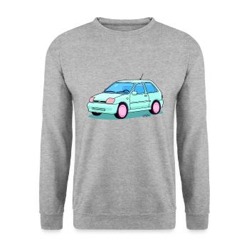 Cute and ascetic car fashion - Unisex Sweatshirt - salt & pepper - Front - Alina (178cm) & Michal (187cm)