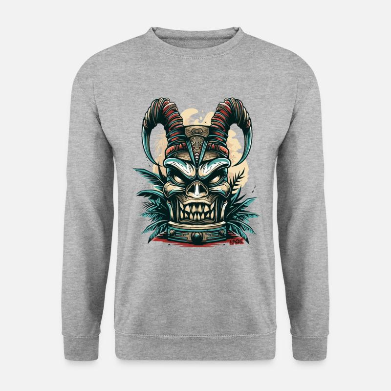 Hawaii Devil's Tiki - Unisex Sweatshirt - salt & pepper