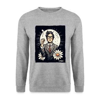 Un employé japonais se bat pour la liberté - Sweat-shirt Unisexe - gris chiné - Devant - Alina (178cm) & Michal (187cm)