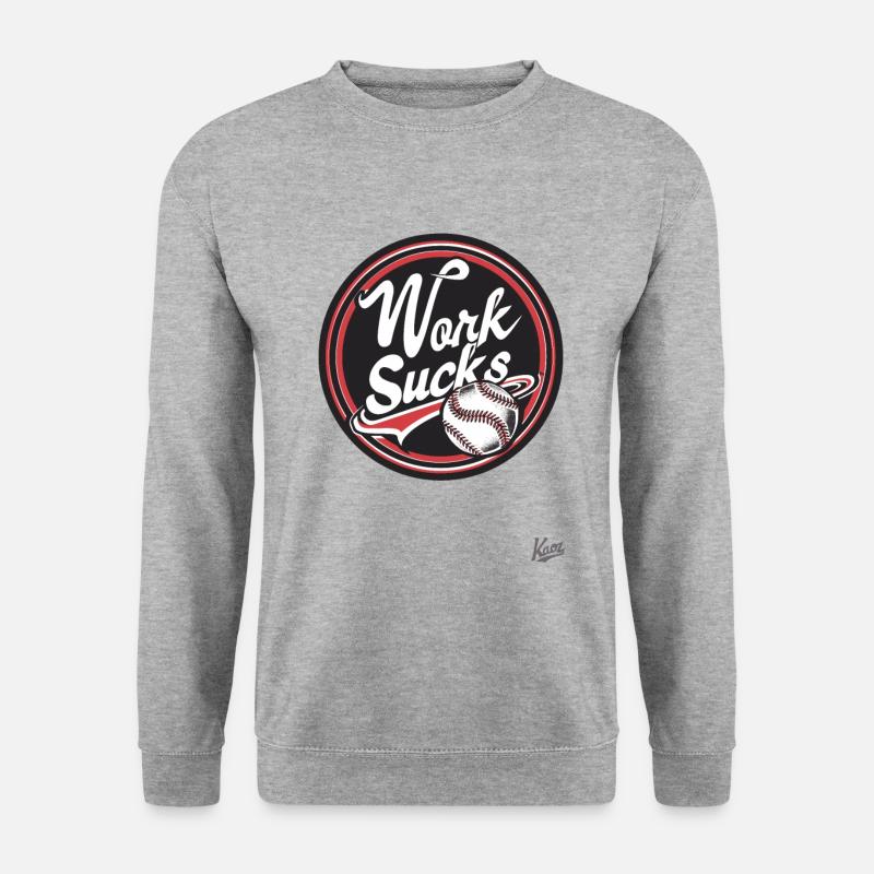 Arbeit Nervt - Unisex Pullover - Weißgrau meliert