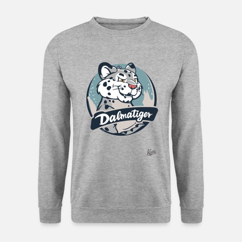 Der Dalmatiger: Der Dalmatiner-Tiger - Unisex Pullover - Weißgrau meliert