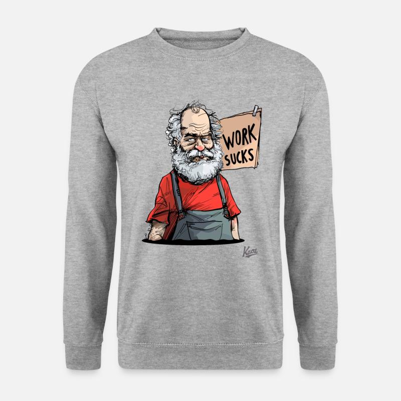 Old craftsman: Work sucks! - Unisex Sweatshirt - salt & pepper