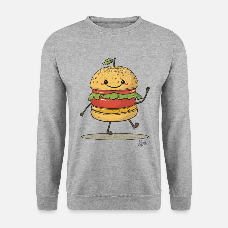Retro Apple Sandwich Burger - Unisex Sweatshirt - salt & pepper