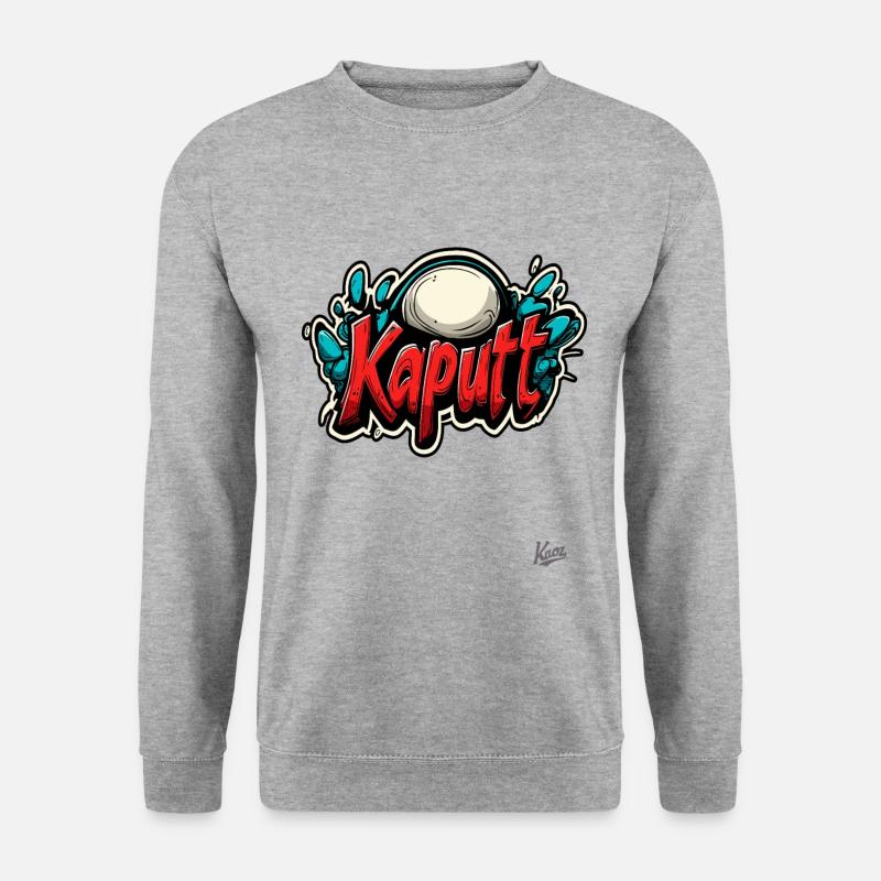 Kaputt: Meisterwerke der Zerstörung - Unisex Pullover - Weißgrau meliert