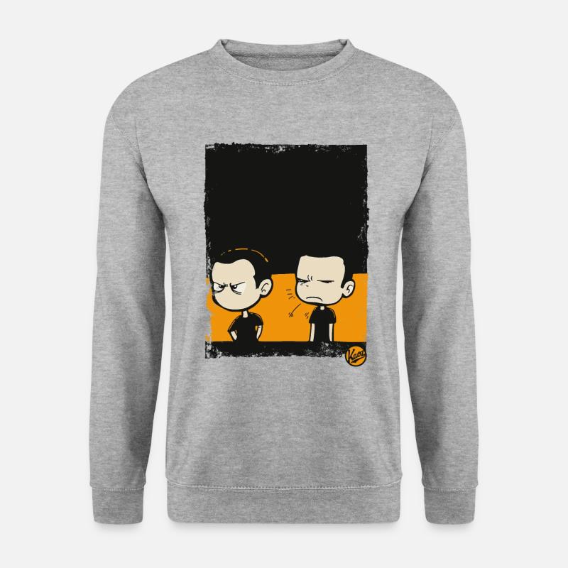 Beleidigte Freunde - Unisex Pullover - Weißgrau meliert