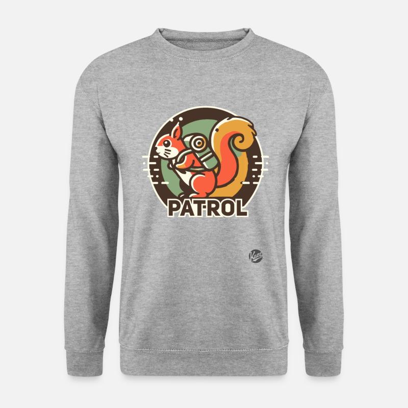 Waldpatrouille Camper Eichhörnchen - Unisex Pullover - Weißgrau meliert