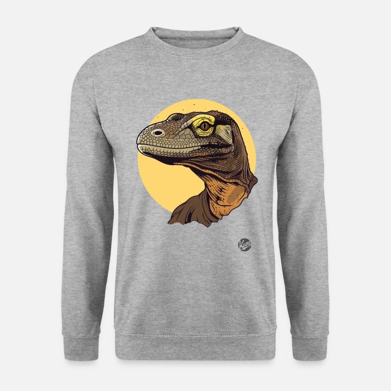 Ein cooler Waran - Unisex Pullover - Weißgrau meliert