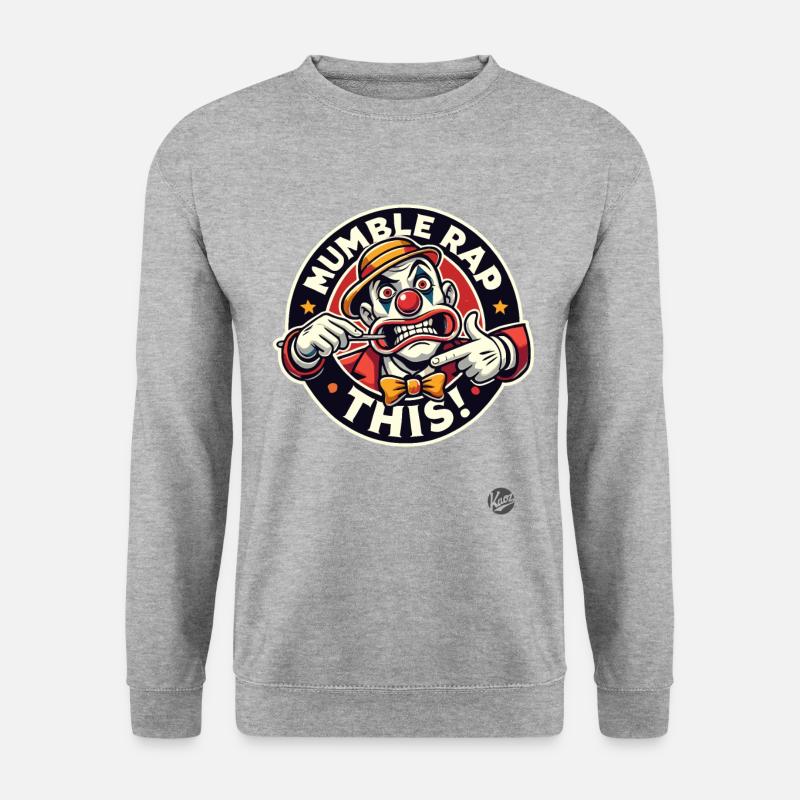 Mumble Rap Clown - Unisex Pullover - Weißgrau meliert