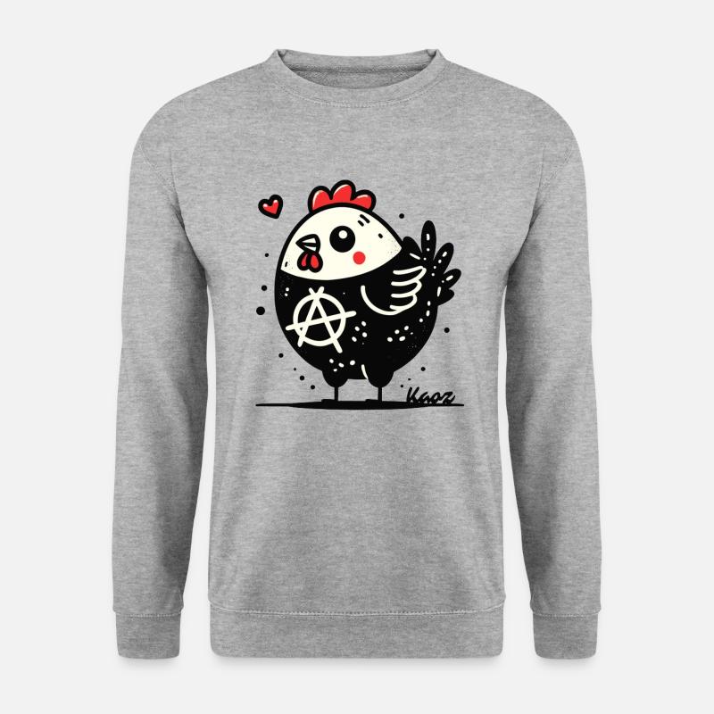 Funny Anarchy Chicken - Unisex Sweatshirt - salt & pepper