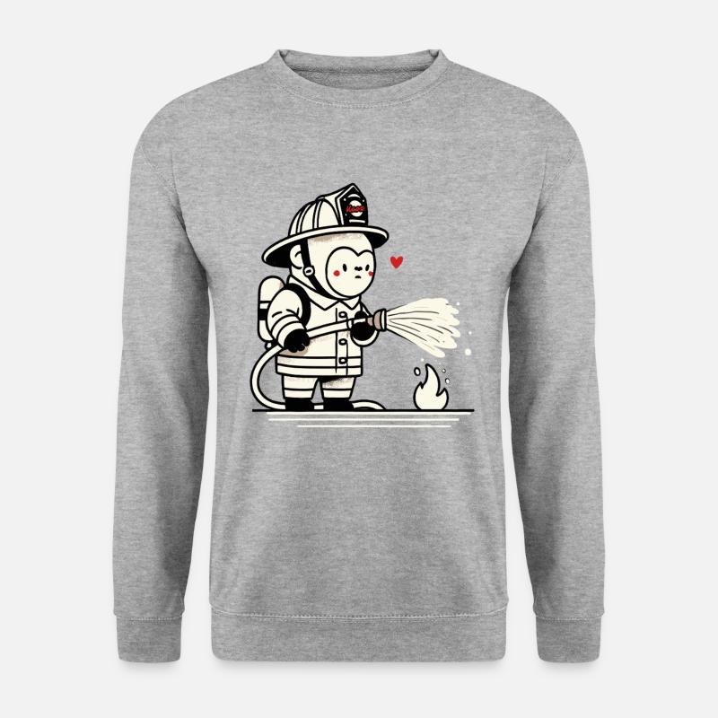 Little gorilla firefighter - Unisex Sweatshirt - salt & pepper