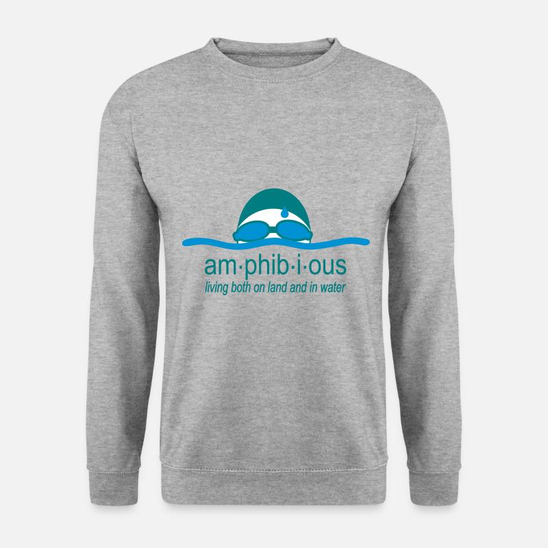 schwimmen - Unisex Pullover - Weißgrau meliert