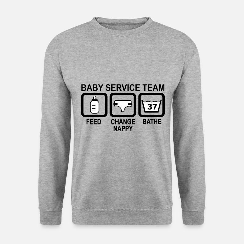 baby - Unisex Pullover - Weißgrau meliert