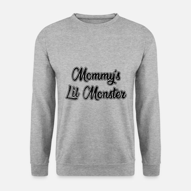 Mommy´s Lil Monster | Mama´s kleines Monster - Unisex Pullover - Weißgrau meliert