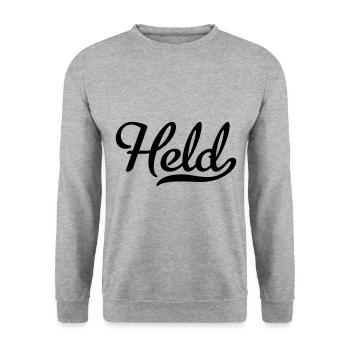 Held - Unisex Pullover - Weißgrau meliert - Vorne - Alina (178cm) & Michal (187cm)