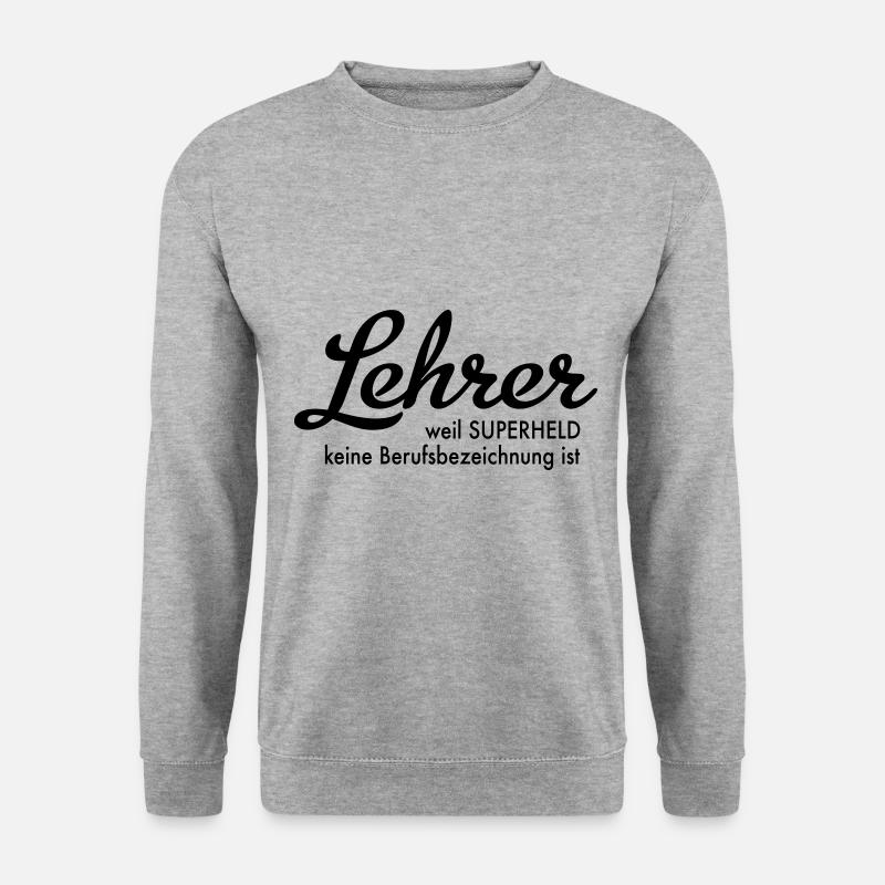 Lehrer - Unisex Pullover - Weißgrau meliert