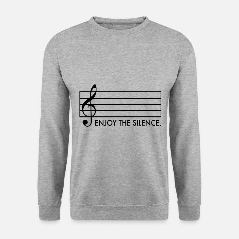 Musik - Unisex Pullover - Weißgrau meliert