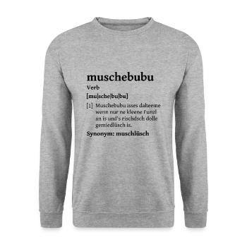 muschebubu romantic cozy Saxony T-Shirt - Unisex Sweatshirt - salt & pepper - Front - Alina (178cm) & Michal (187cm)