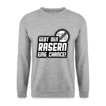 Gebt den Rasern eine Chance Raser Auto T-Shirt Fun - Unisex Pullover - Weißgrau meliert - Vorne - Alina (178cm) & Michal (187cm)