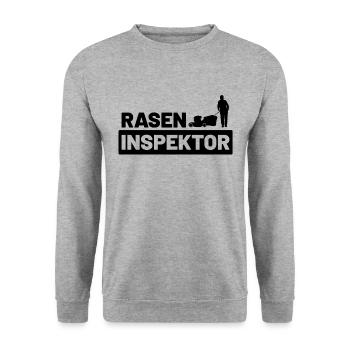 Rasen Inspektor - Unisex Pullover - Weißgrau meliert - Vorne - Alina (178cm) & Michal (187cm)