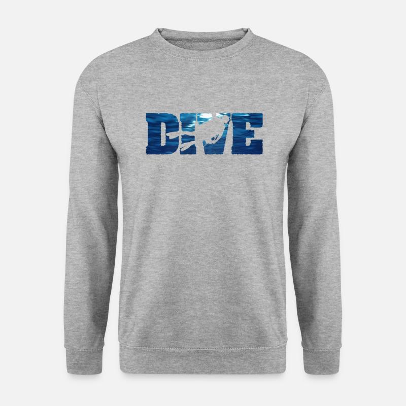 Diving scuba diver design gift - Unisex Sweatshirt - salt & pepper
