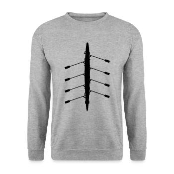 Aviron rameur figure huit motif de conception de cadeau - Sweat-shirt Unisexe - gris chiné - Devant - Alina (178cm) & Michal (187cm)