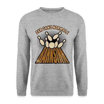 Kegeln - Pins Kegelbahn Kegelclub Verein - Unisex Pullover - Weißgrau meliert - Vorne - Alina (178cm) & Michal (187cm)