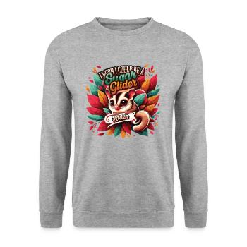 Australian Sugar Glider Short-headed Gliders - Unisex Sweatshirt - salt & pepper - Front - Alina (178cm) & Michal (187cm)