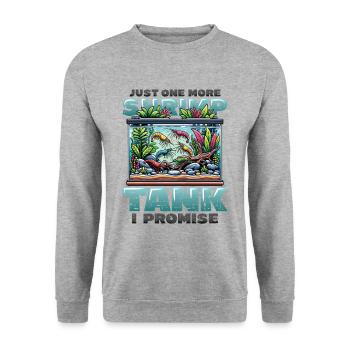 Garnelen Züchter Garnelen Aquarium - Unisex Pullover - Weißgrau meliert - Vorne - Alina (178cm) & Michal (187cm)