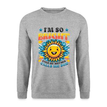 Funny Pun Son Sun Humorous Sayings - Unisex Sweatshirt - salt & pepper - Front - Alina (178cm) & Michal (187cm)