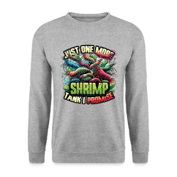 Shrimp Breeder Shrimp Aquarium - Unisex Sweatshirt - salt & pepper - Front - Alina (178cm) & Michal (187cm)