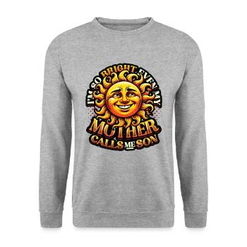 Funny Pun Son Sun Humorous Sayings - Unisex Sweatshirt - salt & pepper - Front - Alina (178cm) & Michal (187cm)