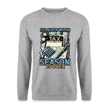 Financial Statements Tax Audit Funny Accountant - Unisex Sweatshirt - salt & pepper - Front - Alina (178cm) & Michal (187cm)