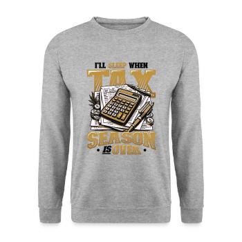 Financial Statements Tax Audit Funny Accountant - Unisex Sweatshirt - salt & pepper - Front - Alina (178cm) & Michal (187cm)