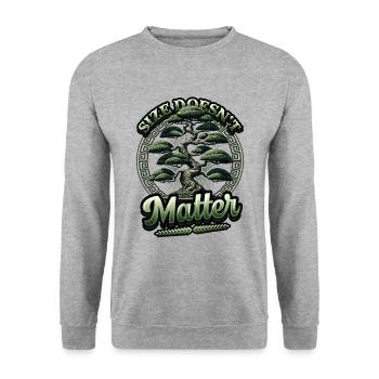 Bonsai Anbauen Kleiner Japanischer Bonsaibaum - Unisex Pullover - Weißgrau meliert - Vorne - Alina (178cm) & Michal (187cm)