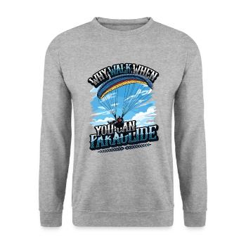 Parachutisme Parachutisme Parapente - Sweat-shirt Unisexe - gris chiné - Devant - Alina (178cm) & Michal (187cm)