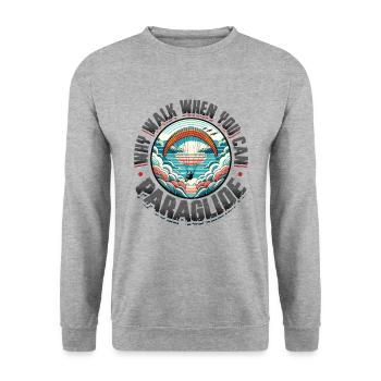 Parachutisme Parachutisme Parapente - Sweat-shirt Unisexe - gris chiné - Devant - Alina (178cm) & Michal (187cm)