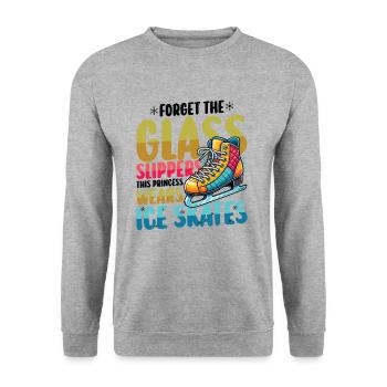 Patinage sur glace Patinage sur glace Patinage artistique - Sweat-shirt Unisexe - gris chiné - Devant - Alina (178cm) & Michal (187cm)