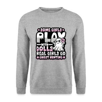 Les vraies filles partent à la chasse aux fantômes - Sweat-shirt Unisexe - gris chiné - Devant - Alina (178cm) & Michal (187cm)