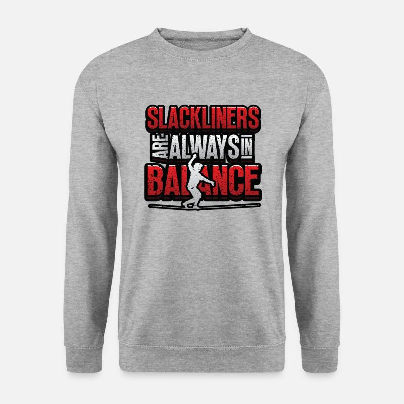 Slackliners Are Always In Balance - Unisex Sweatshirt - salt & pepper