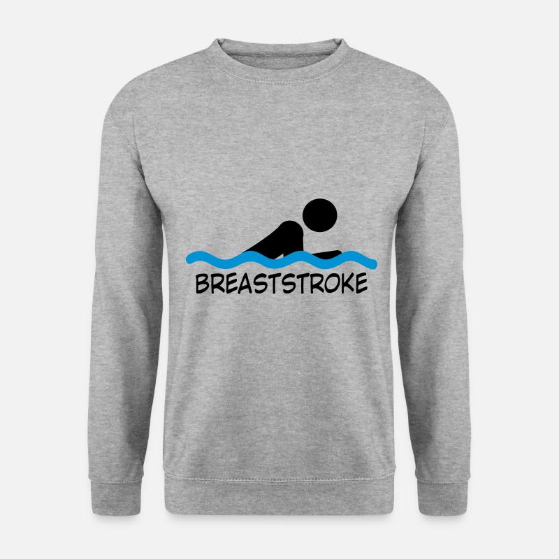 schwimmen - Unisex Pullover - Weißgrau meliert