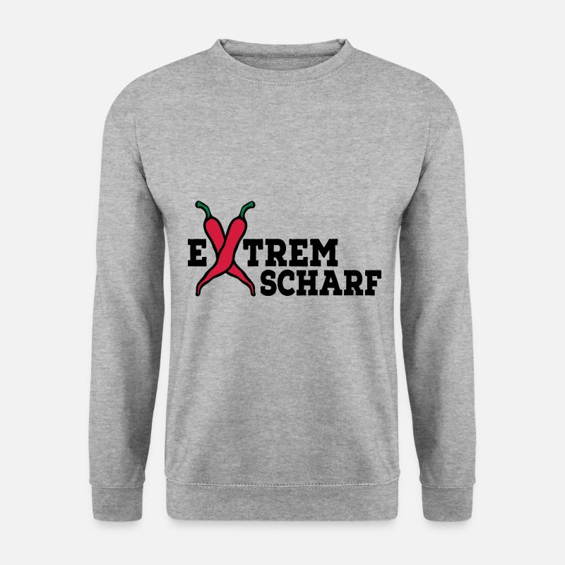 scharf - Unisex Pullover - Weißgrau meliert