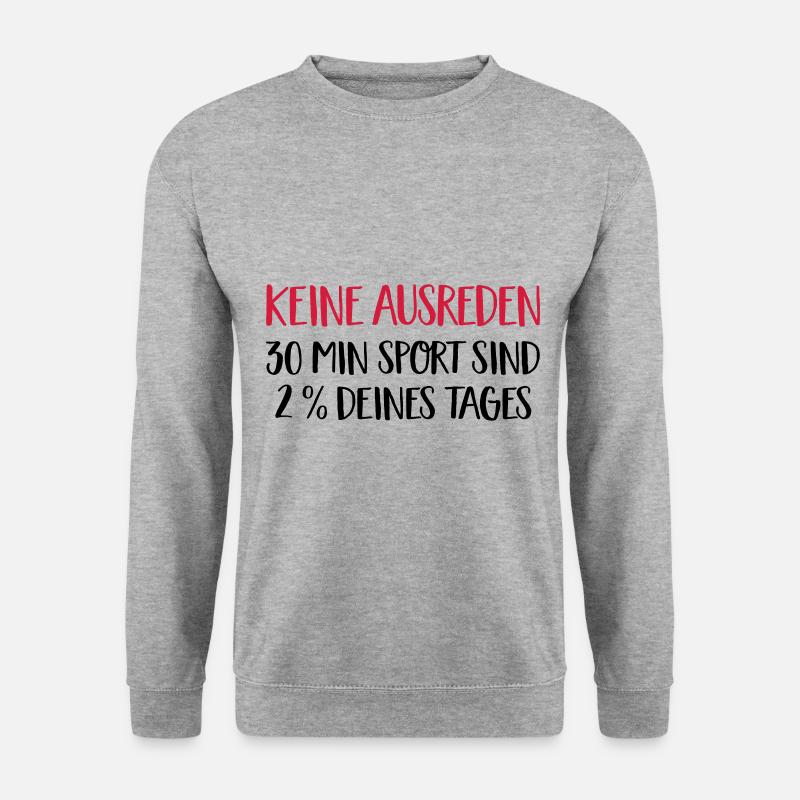 Sport - Unisex Pullover - Weißgrau meliert